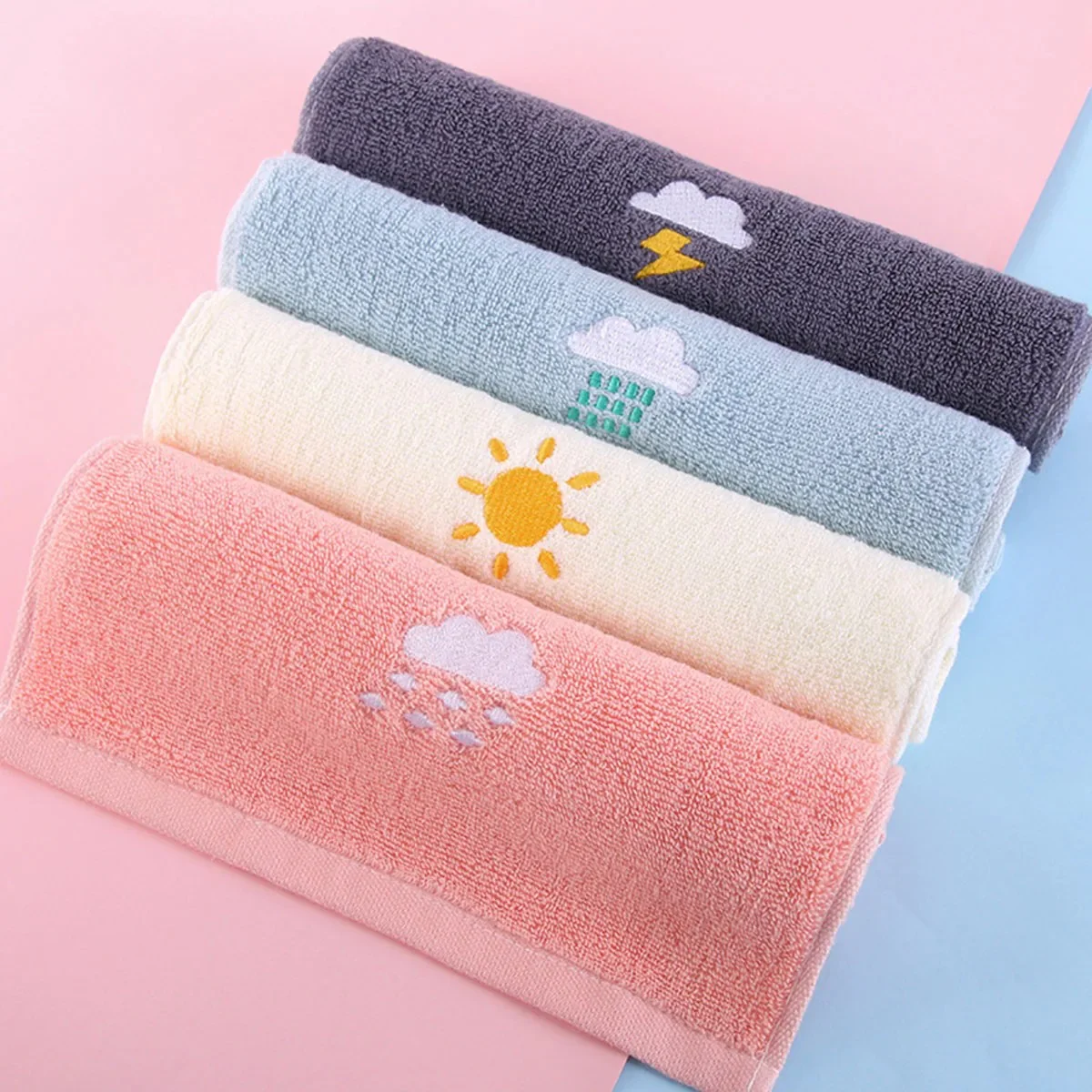 Embroidered Motif Fleece Face & Hand Towel - Image 8