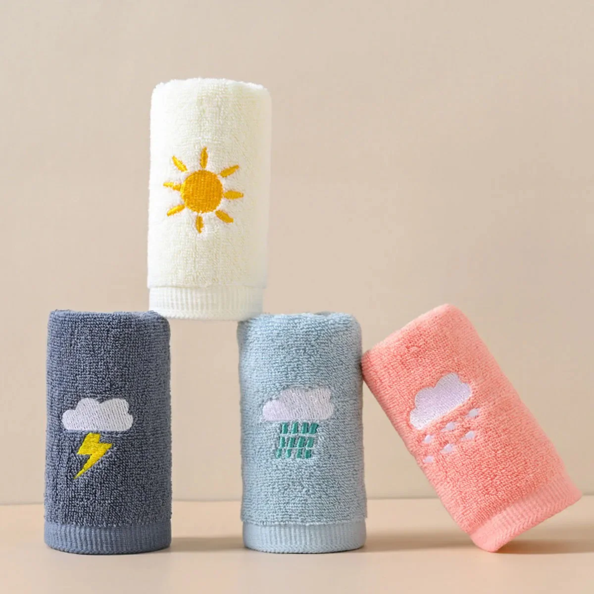 Embroidered Motif Fleece Face & Hand Towel - Image 9