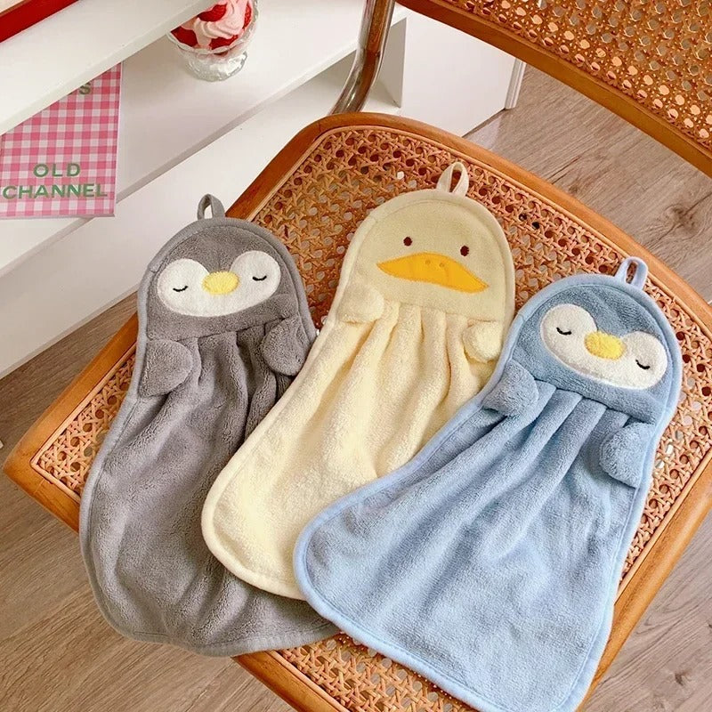 Cartoon Animal Hanging Fleece Face & Hand Towel - Image 5
