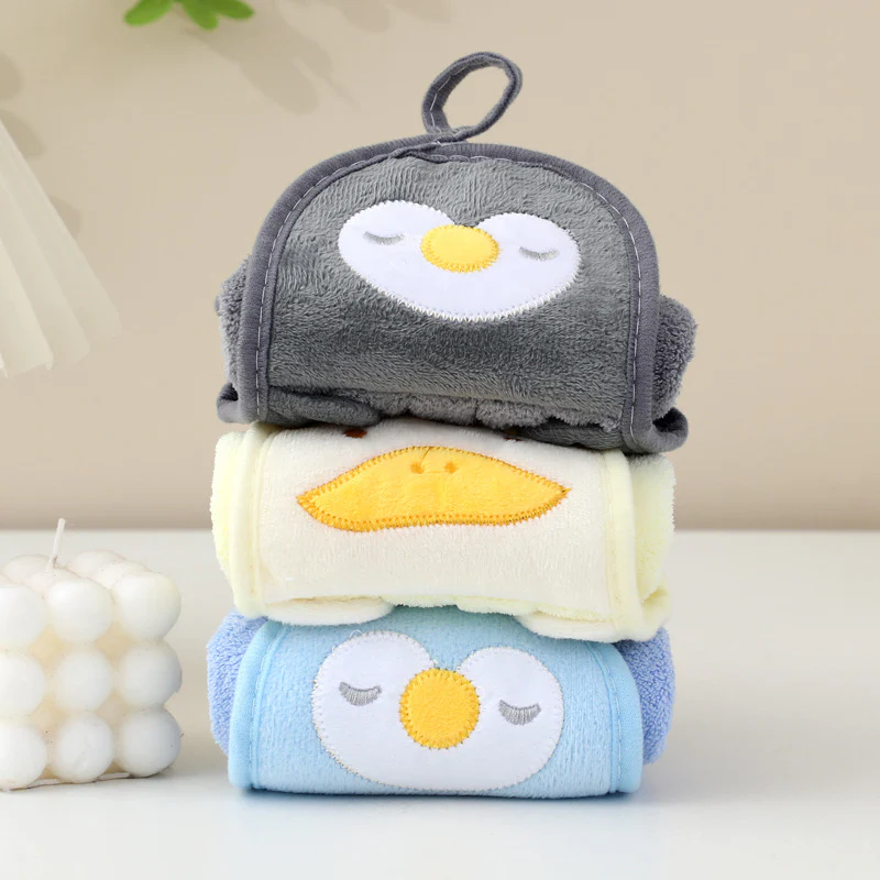 Cartoon Animal Hanging Fleece Face & Hand Towel - Image 7