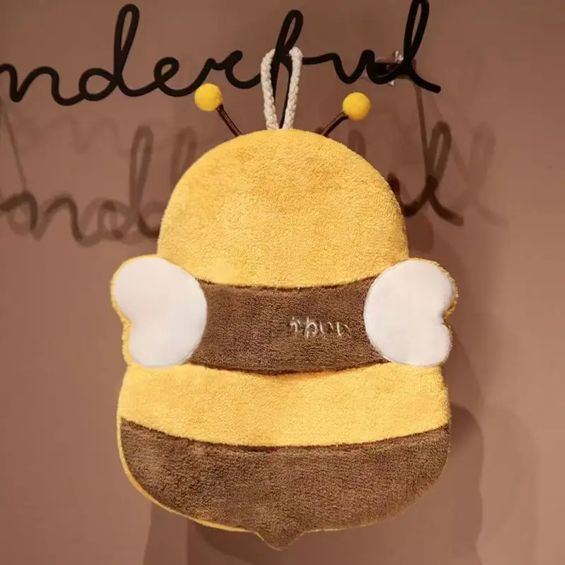 Cartoon Bee & Panda Fleece Hanging Face & Hand Towel - Image 8