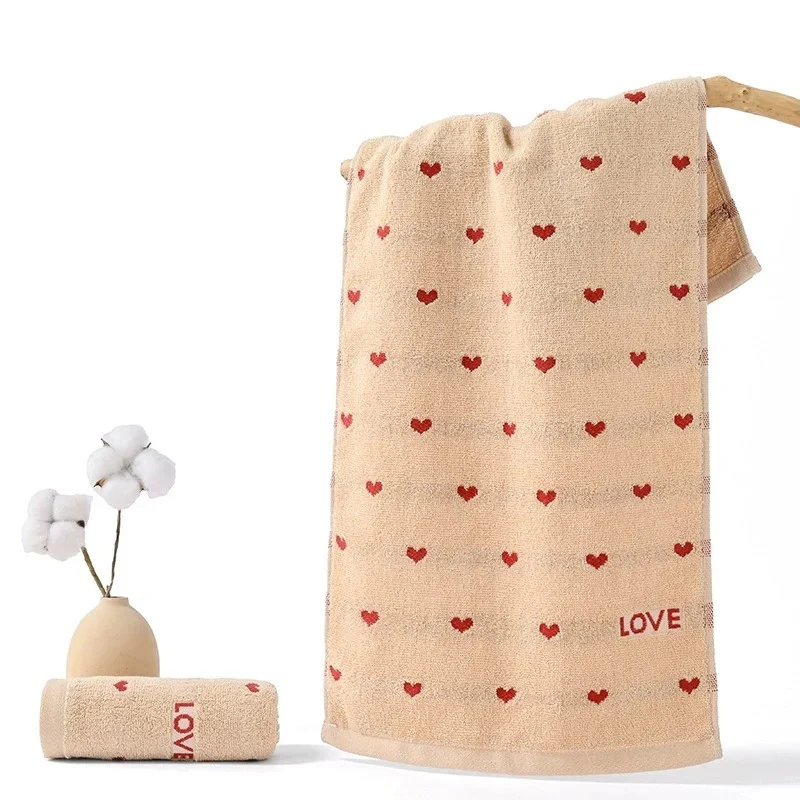Heart Pattern Fleece Face & Hand Towel - Image 8