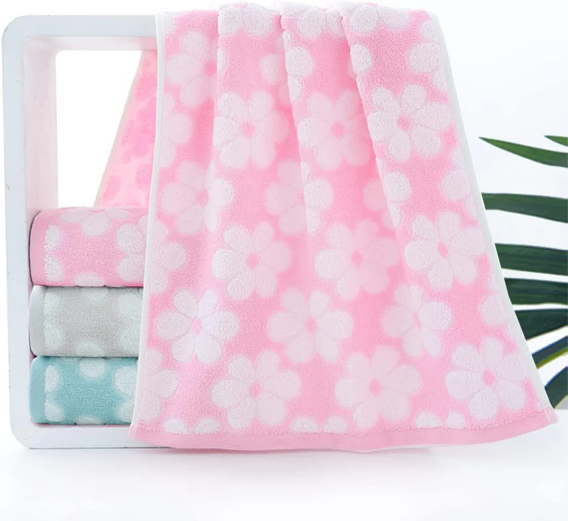 Floral Pattern Fleece Face & Hand Towel - Image 5