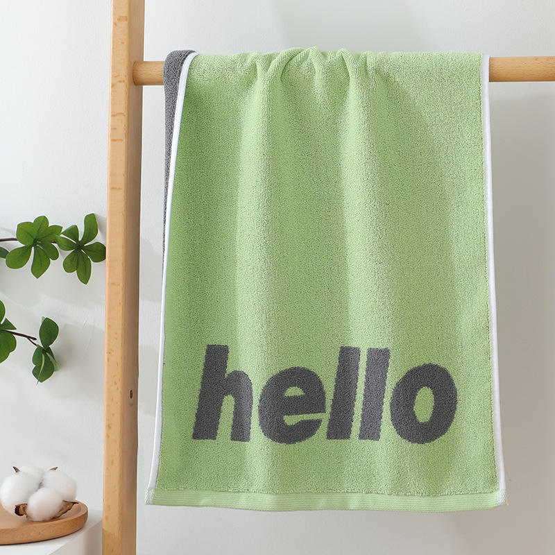 Hello Text Fleece Face & Hand Towel - Image 2