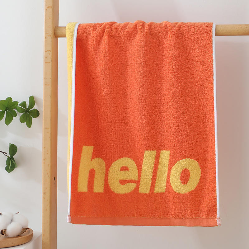 Hello Text Fleece Face & Hand Towel - Image 3