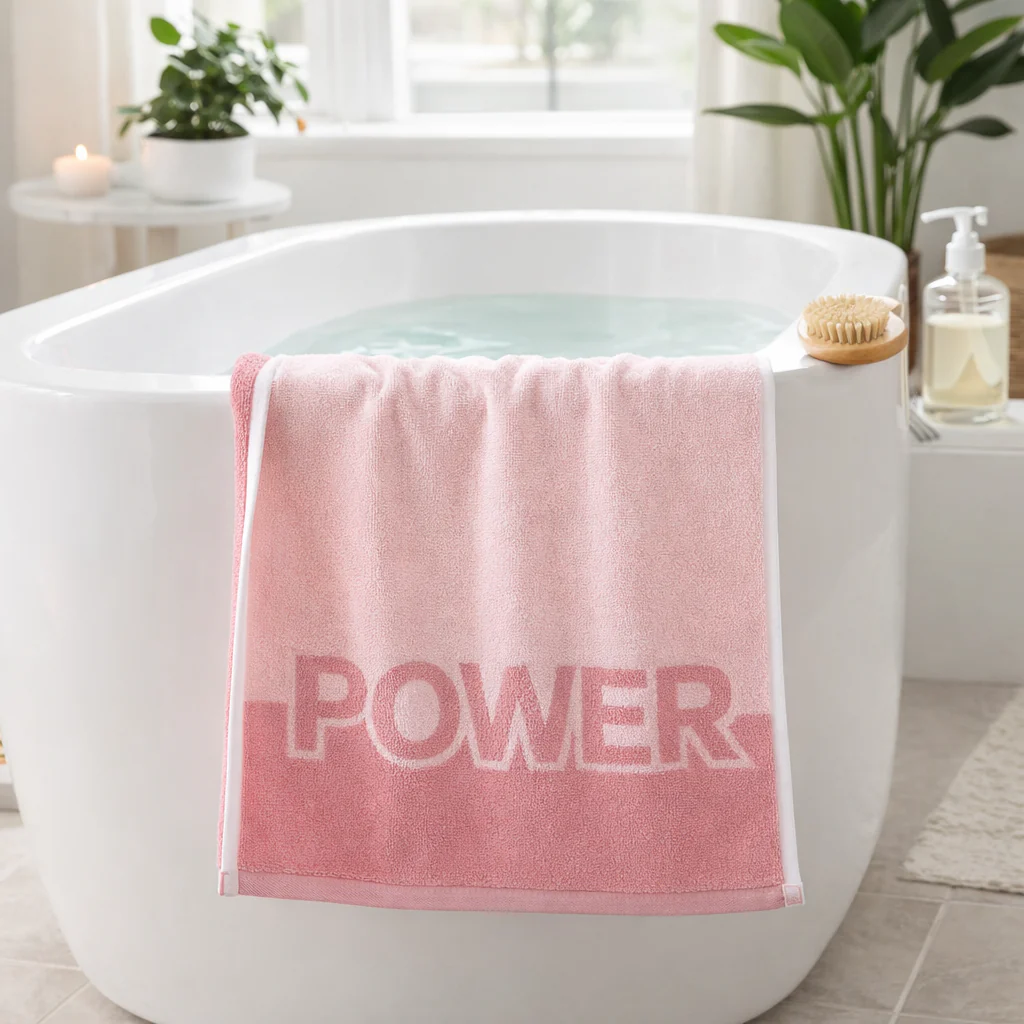 “Power” Gradient Fleece Face & Hand Towel - Image 3
