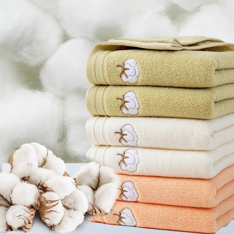 Cotton Motif Fleece Face & Hand Towel - Image 3