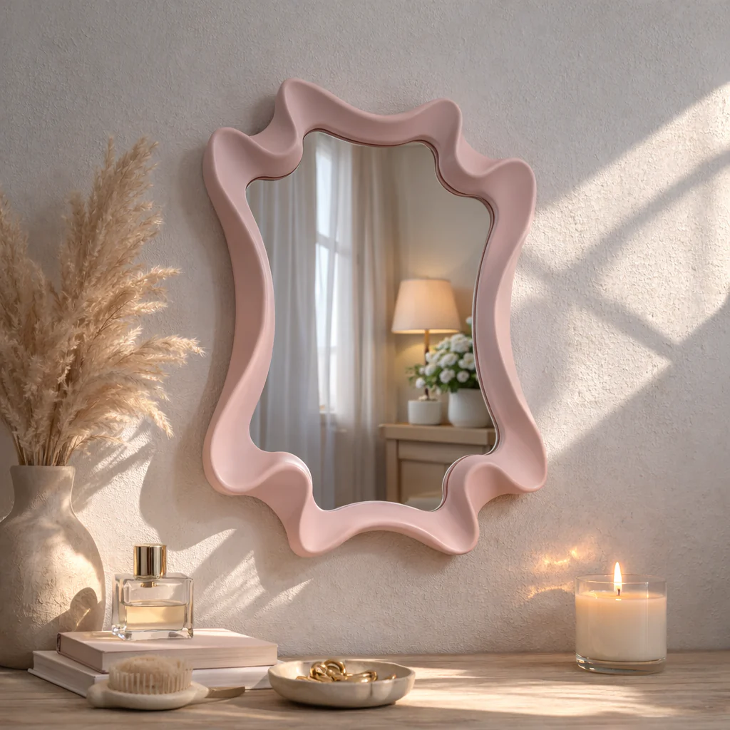 Scalloped Ripple Wall Mirror - Image 3