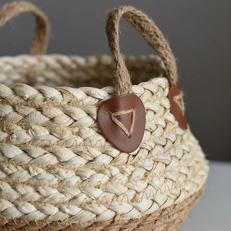 Handwoven Woven Organizer Basket - Image 2