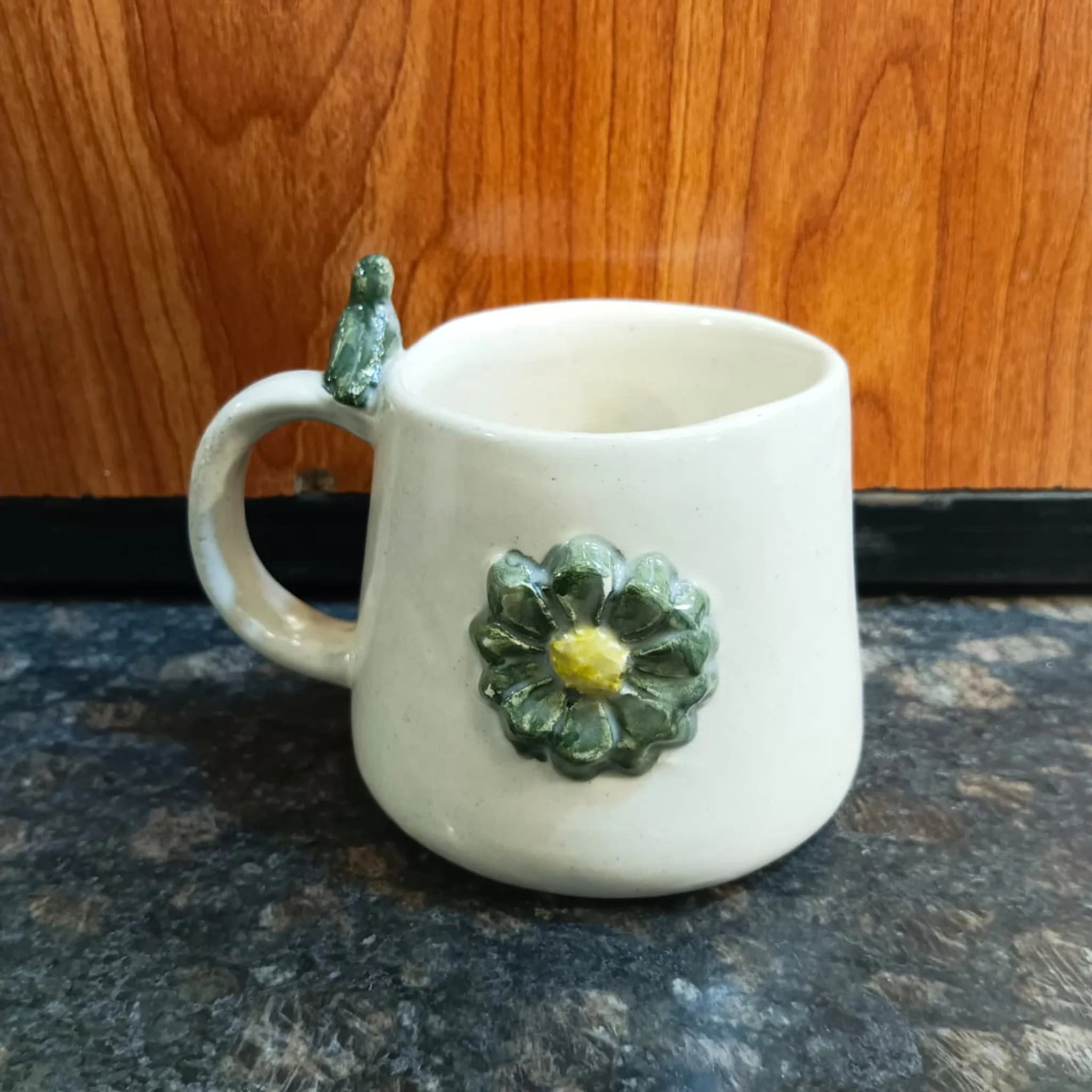 Handmade Ceramic Mug- Algerian Flower - Image 2