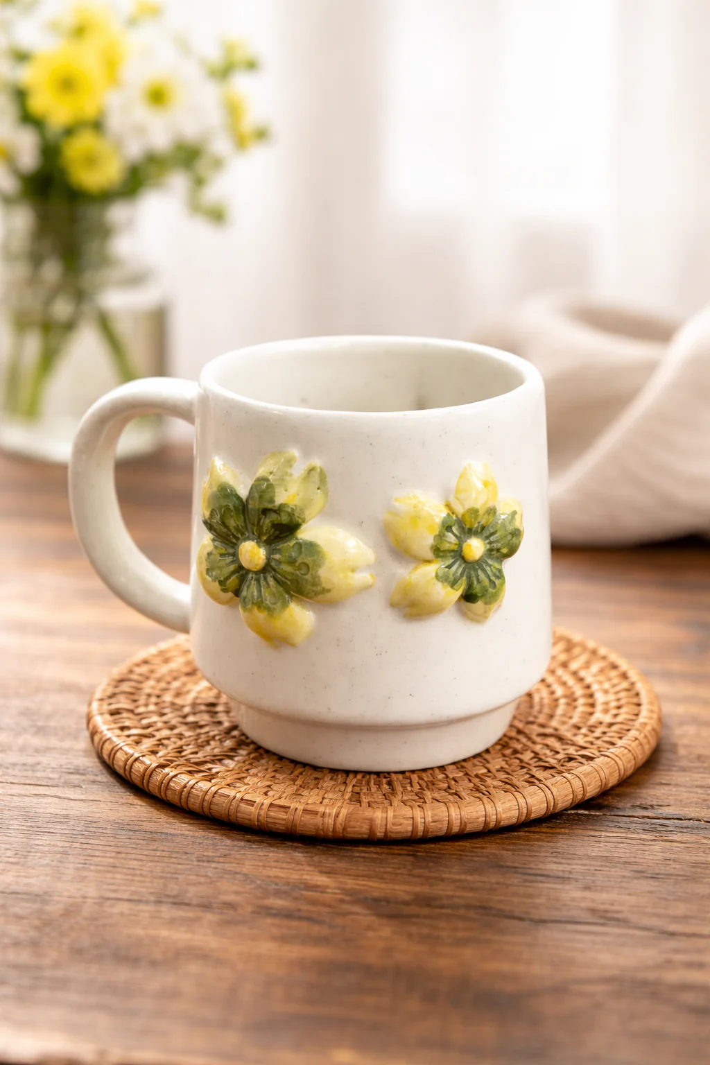 Handmade Ceramic Mug- Sunshine and Bloom - Image 3