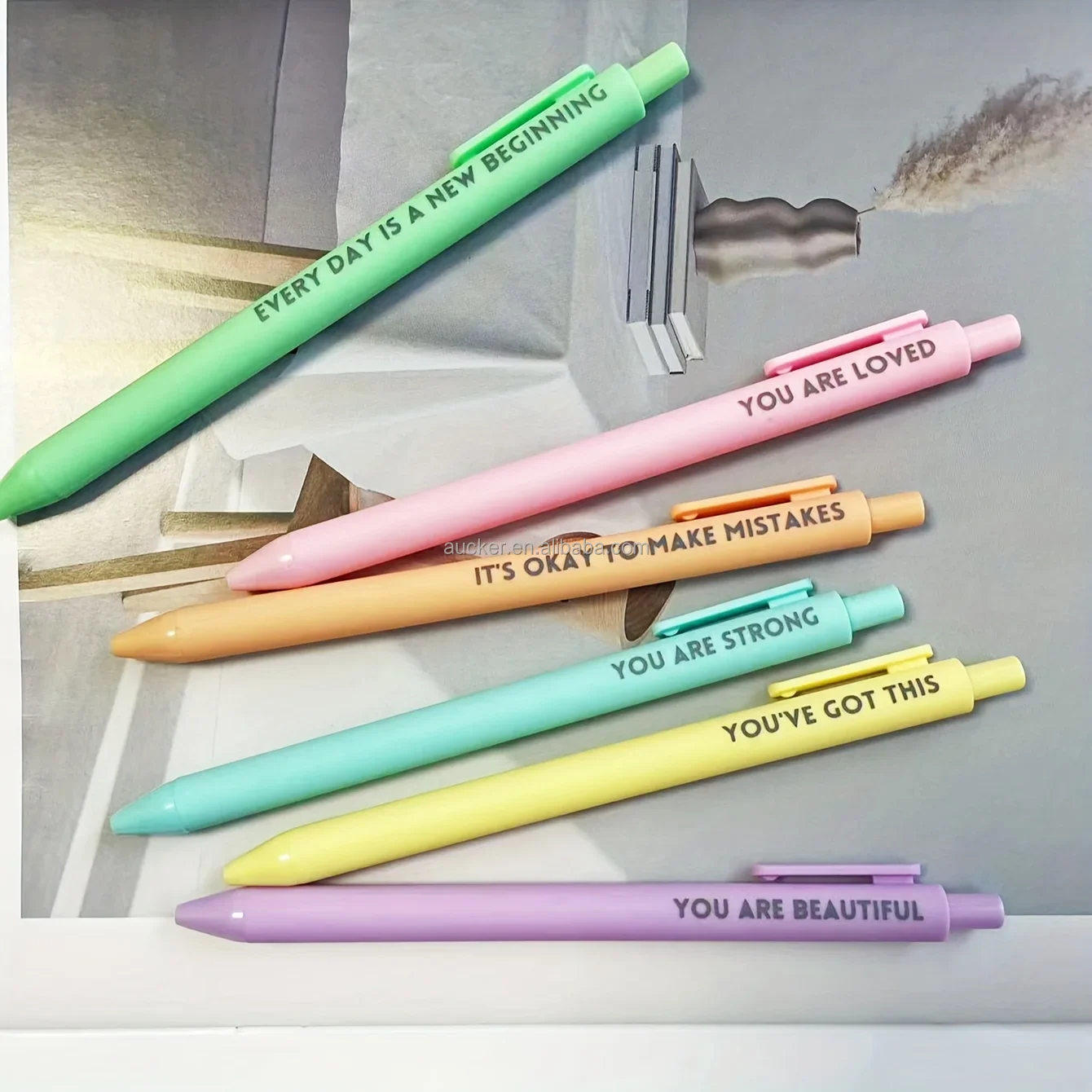 Rainbow Colors Motivational Gel Pen - Image 2