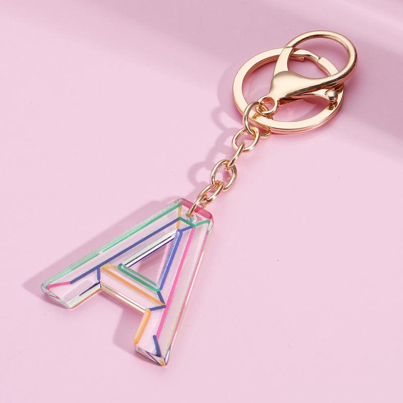 Rainbow Letter Keychain - Image 3