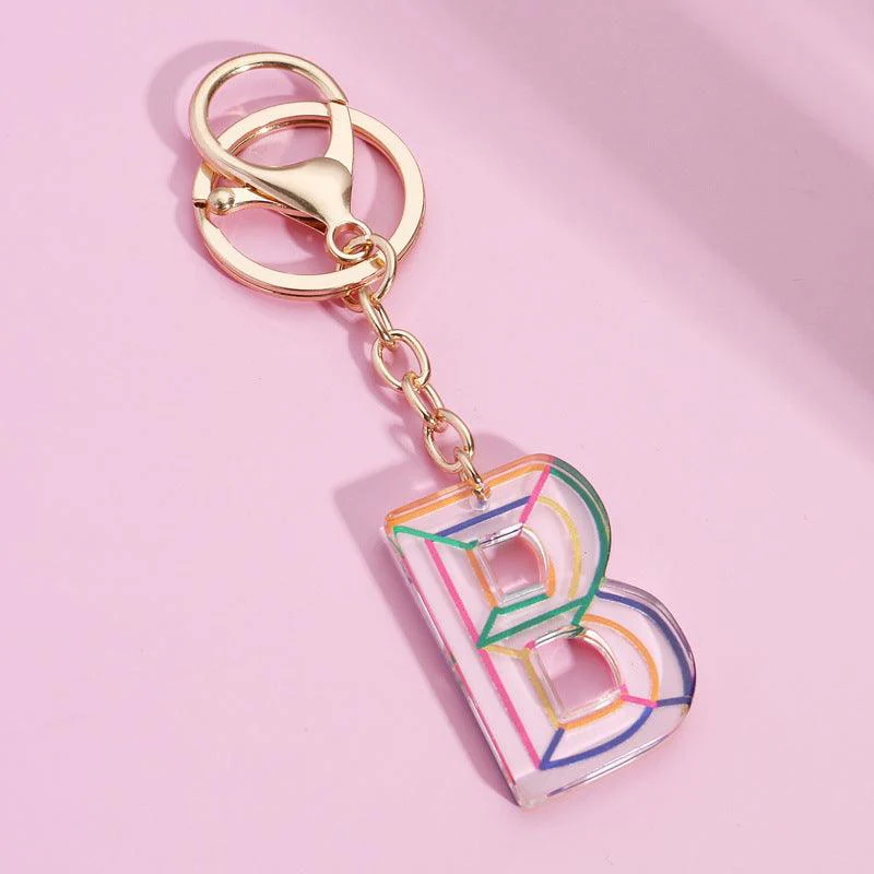 Rainbow Letter Keychain - Image 4