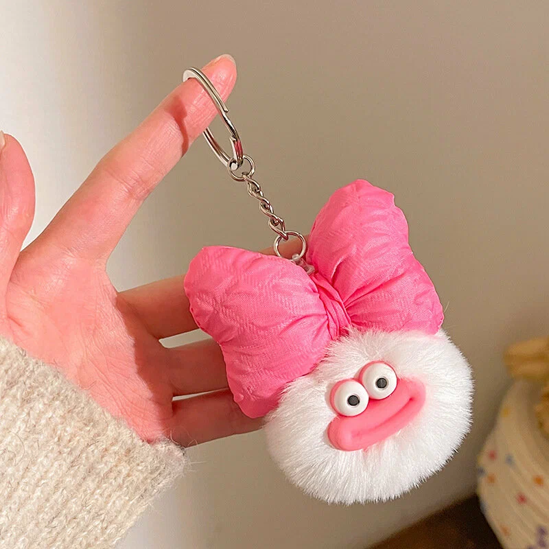 Plush Bow Character Keychain - Image 3