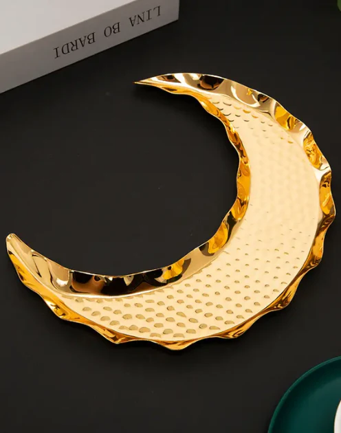 Crescent Sparkle Moon Metal Tray - Image 4