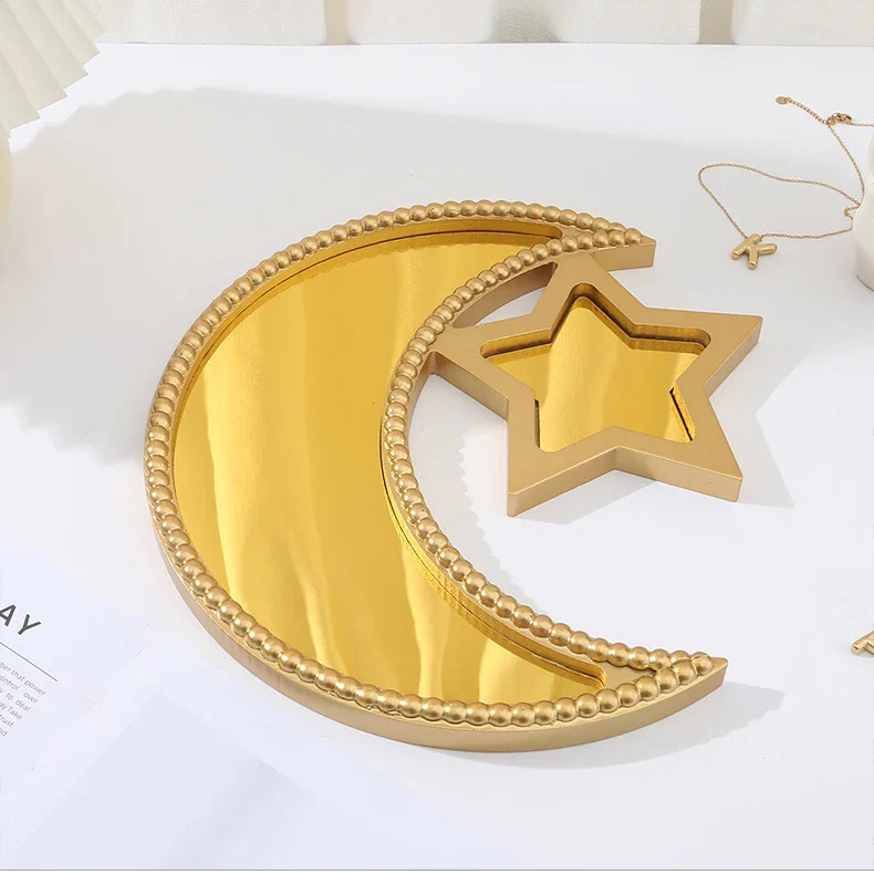 Luxury Foil Wooden Moon Star Serving Platter - Image 6