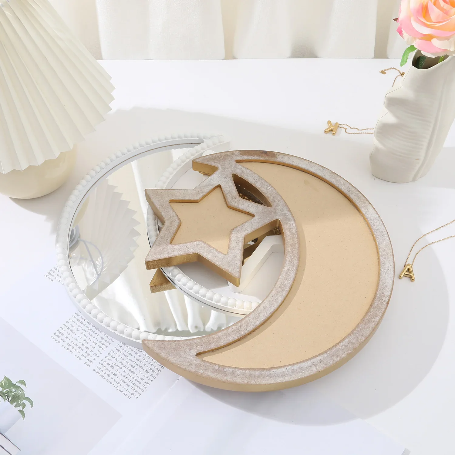 Luxury Foil Wooden Moon Star Serving Platter - Image 8