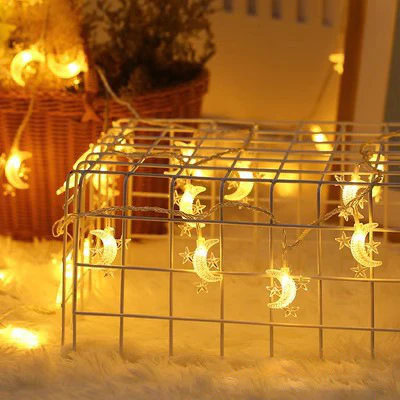 Festive Theme Moon Star Fairy lights (1M) - Image 4