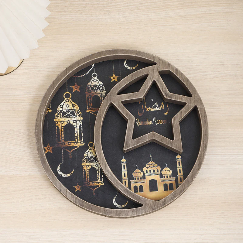 Printed Wooden Moon Star Serving Platter - Image 7
