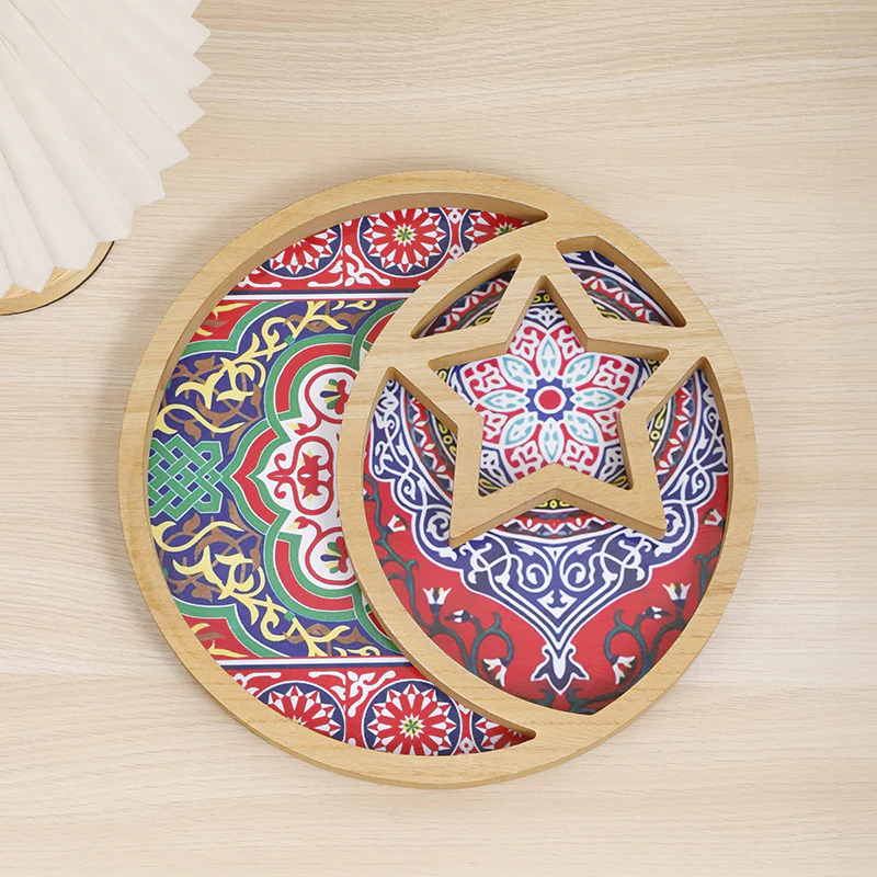 Printed Wooden Moon Star Serving Platter - Image 8