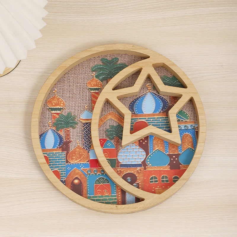 Printed Wooden Moon Star Serving Platter - Image 9