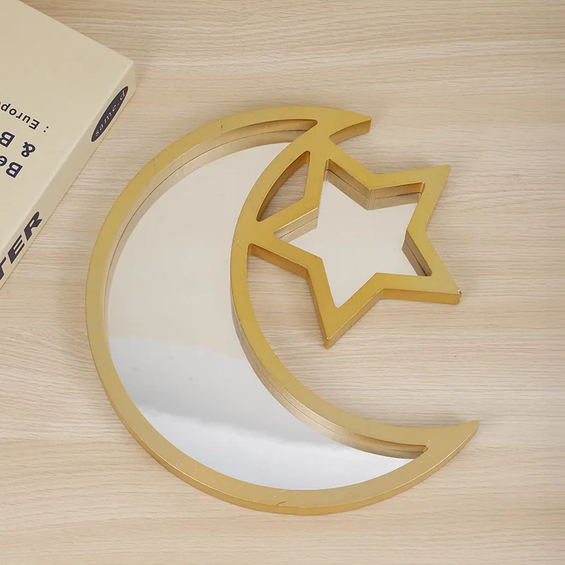 Foil Shiny Wooden Arc Serving Platter - Image 4