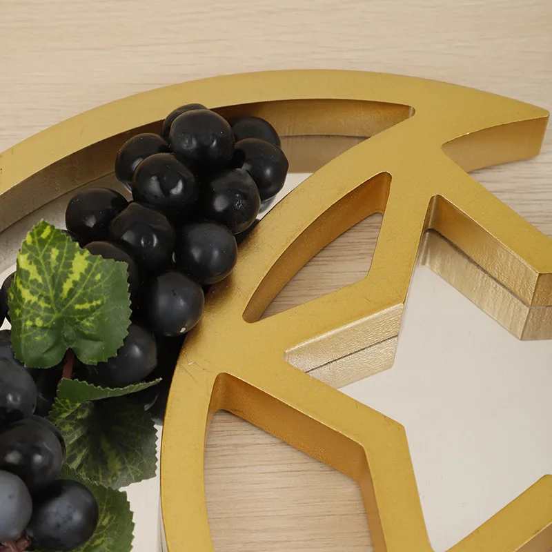 Foil Shiny Wooden Arc Serving Platter - Image 6