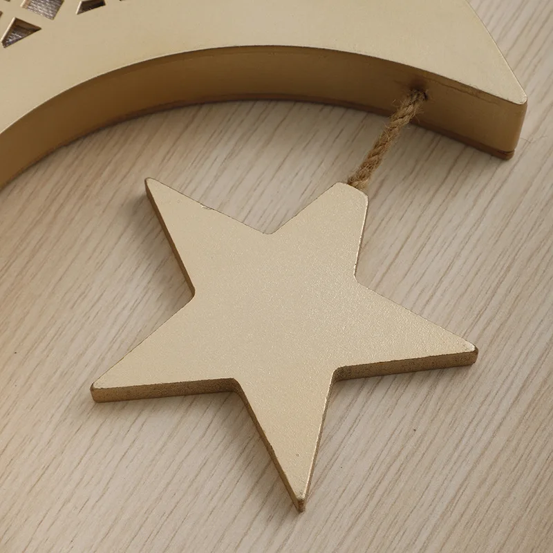 Moon Star Wooden Light Ornaments - Image 3