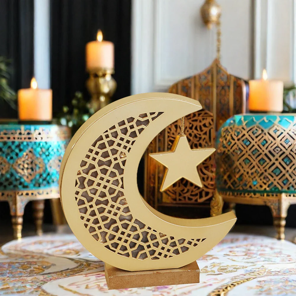Moon Star Wooden Light Ornaments - Image 6