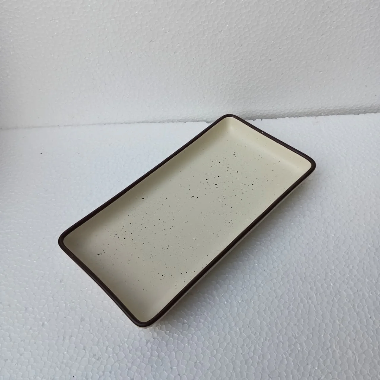 Rectangular Speckled Ceramic Serving Platter (12 inch) - Image 3