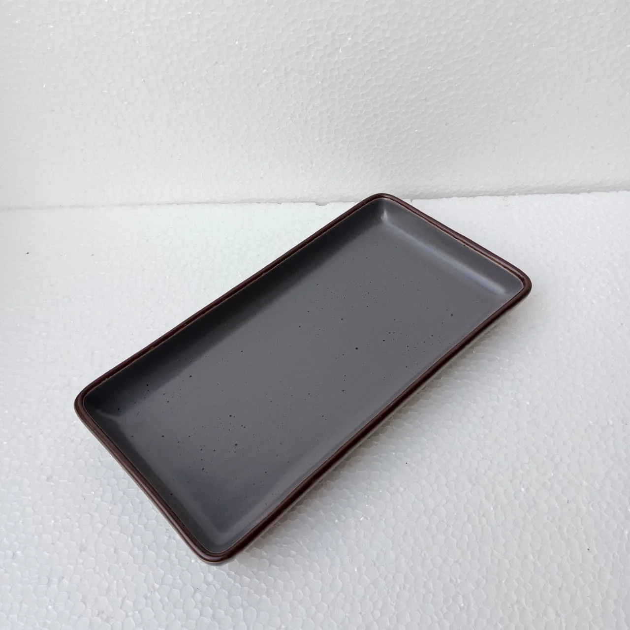 Rectangular Speckled Ceramic Serving Platter (12 inch) - Image 4