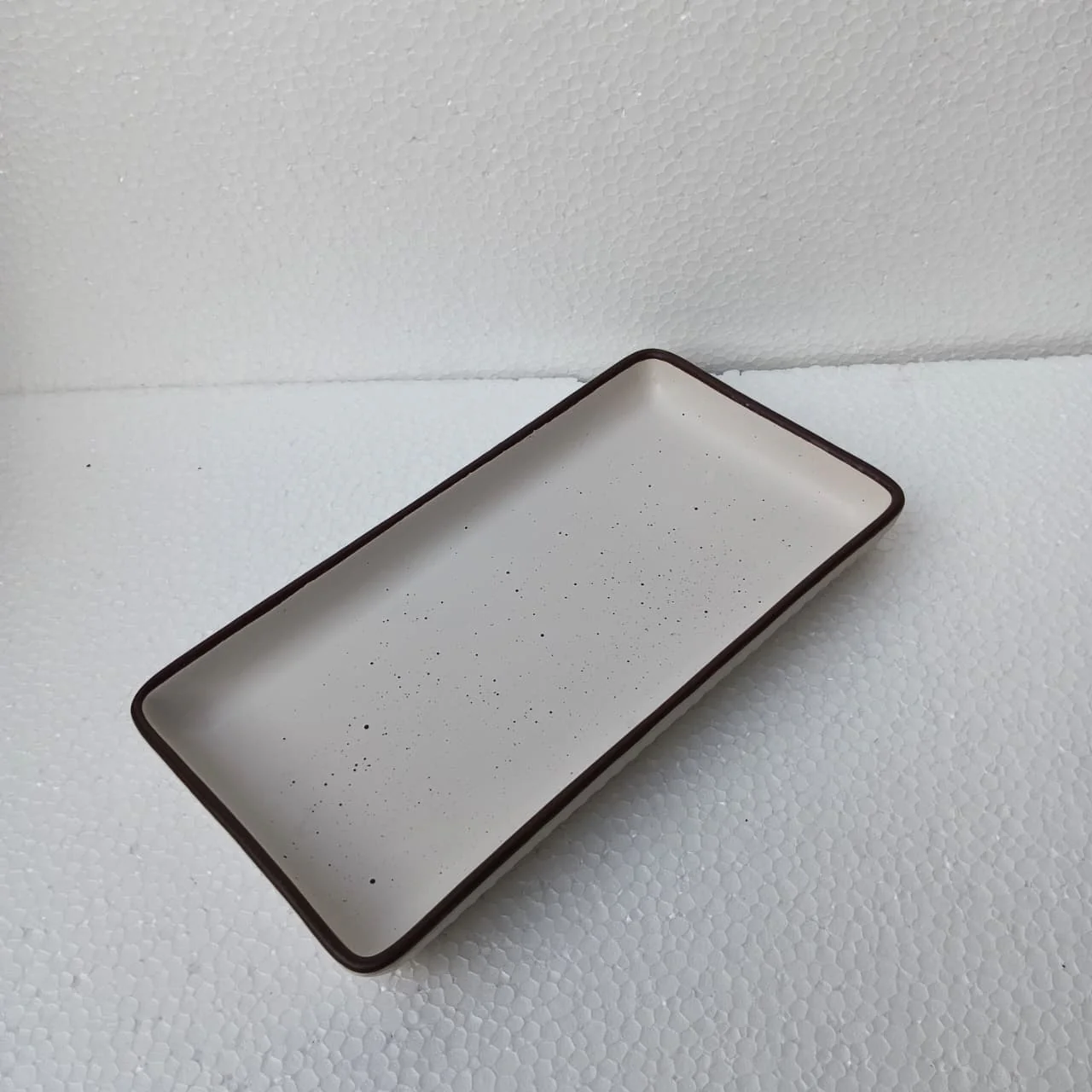 Rectangular Speckled Ceramic Serving Platter (12 inch) - Image 5