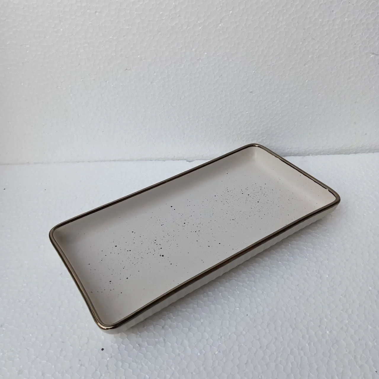Rectangular Speckled Ceramic Serving Platter (12 inch) - Image 6