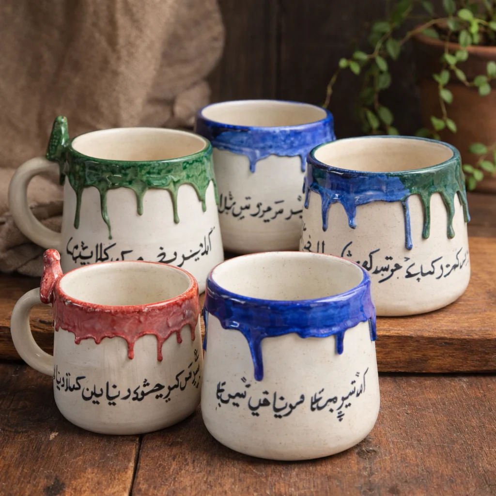 Artisan Handmade Mug with Urdu Typography - Image 2