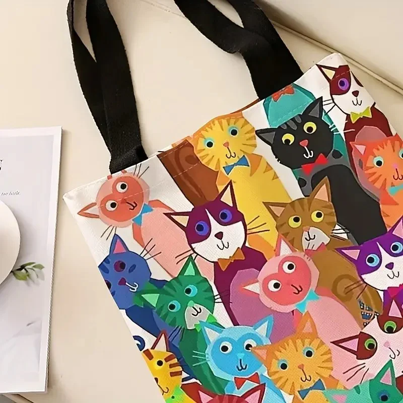 Cat Mom- Multipurpose Canvas Tote Bag - Image 3