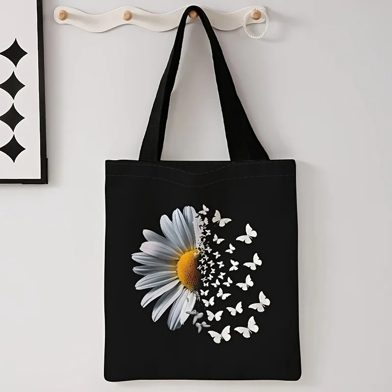 Daisy Butterflies- Multipurpose Canvas Tote Bag - Image 5