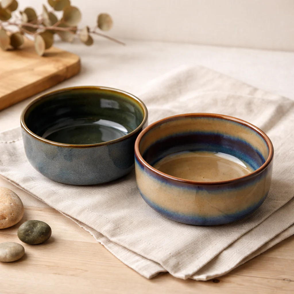 Reactive Glaze Ceramic Bowl (5 inch) - Image 2