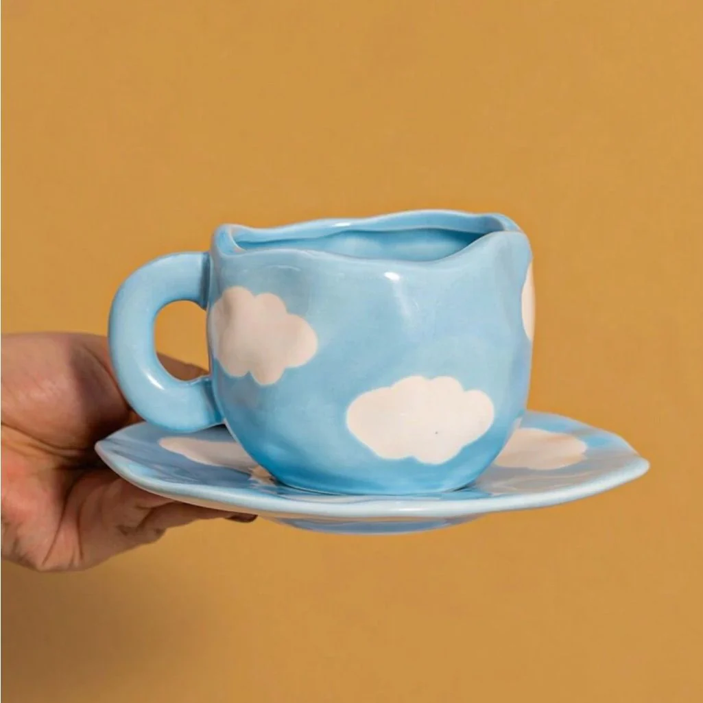 Cloud Dream Ceramic Mug with Coaster (300ml) - Image 8