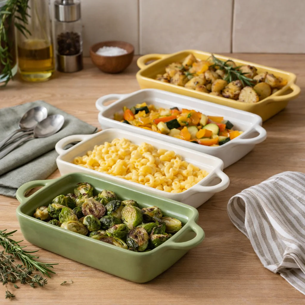 Rectangular Ceramic Serving Dish with Handles (9 inches) - Image 2