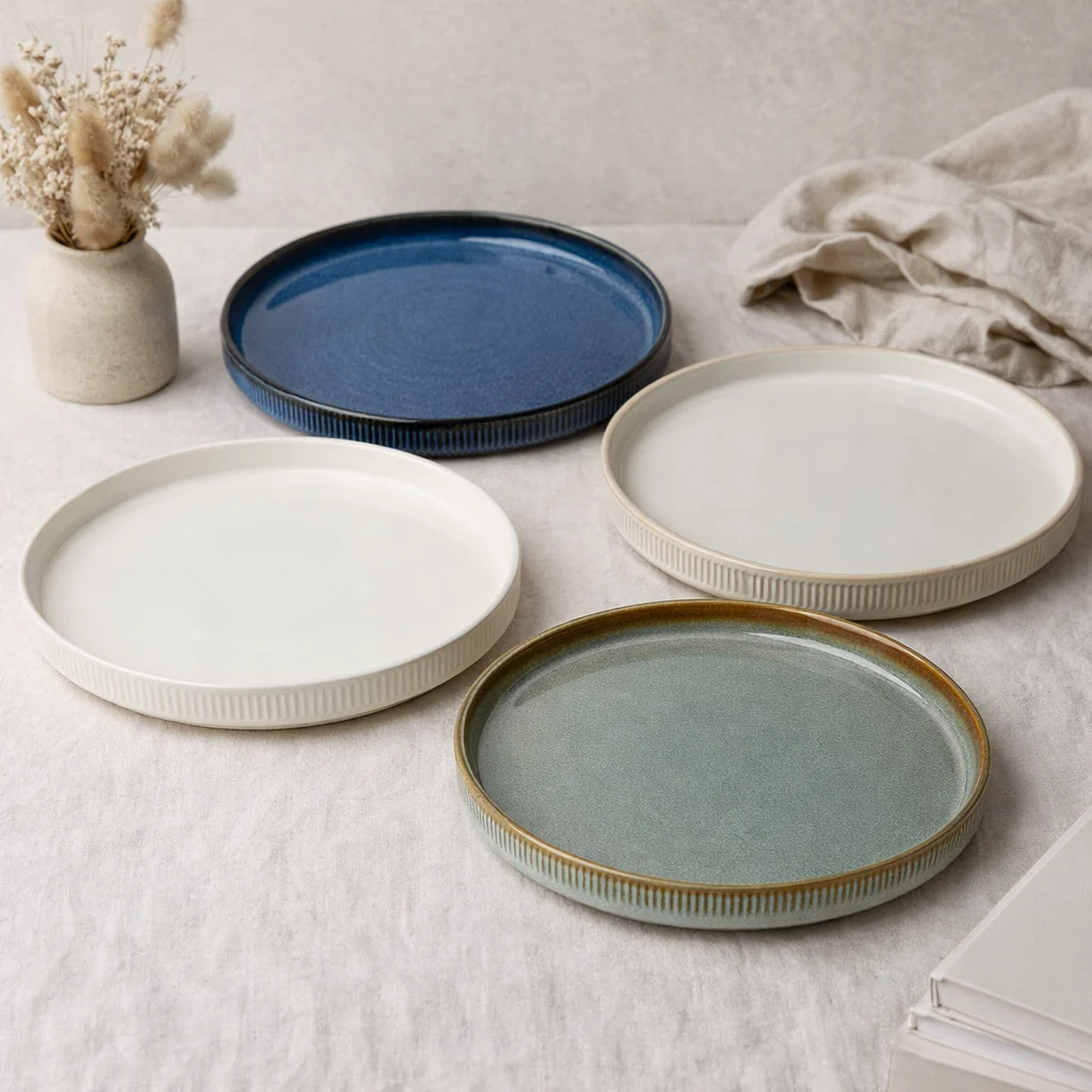Minimal Ceramic Serving Tray Plate (8 inch) - Image 2