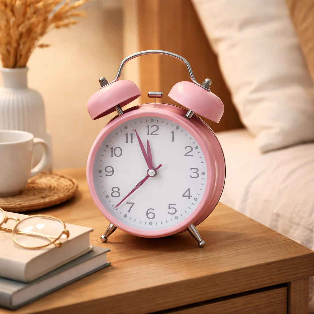 Pastel Matte Twin-Ear Alarm Clock - Image 3