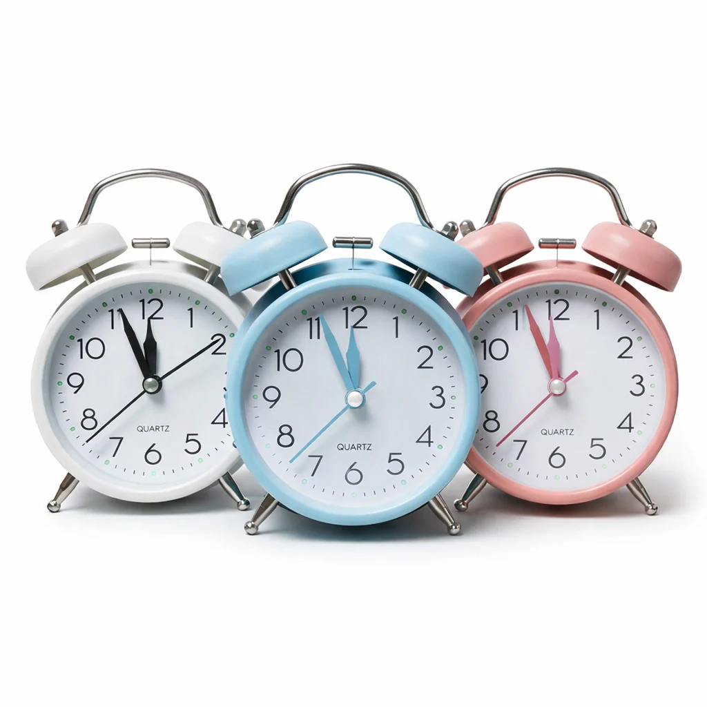 Pastel Matte Twin-Ear Alarm Clock - Image 5