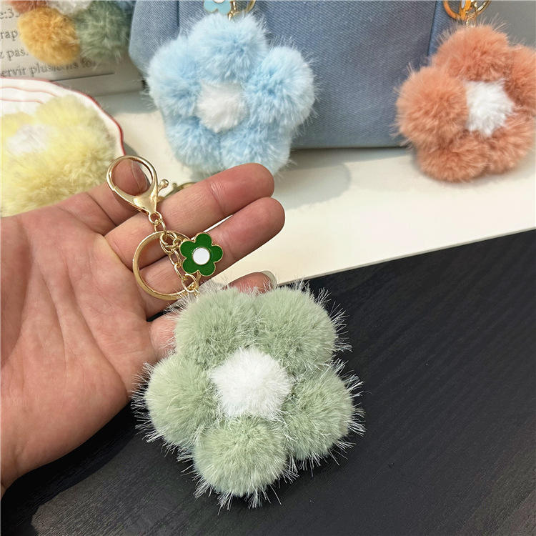 Handmade Plush Flower Keychain Charm - Image 7