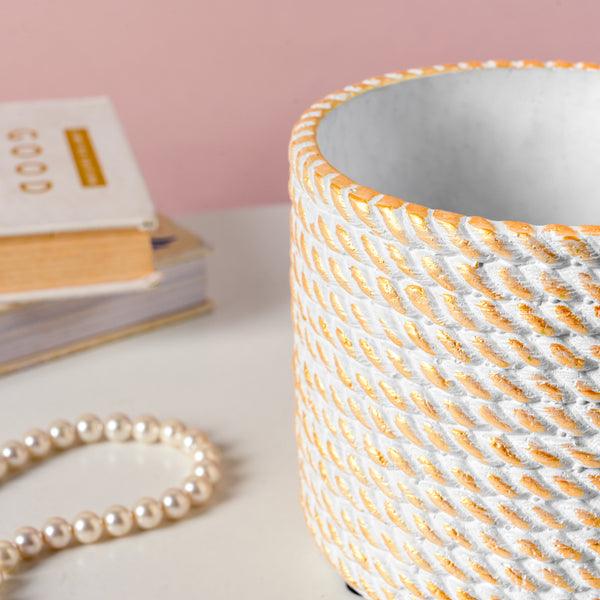 Golden Rope Pattern Plant Pot - Image 15