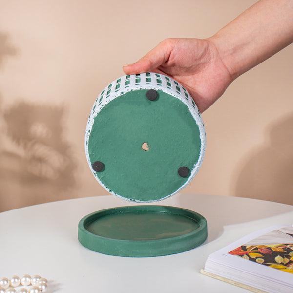 Green Geometric Plant Pot - Image 7