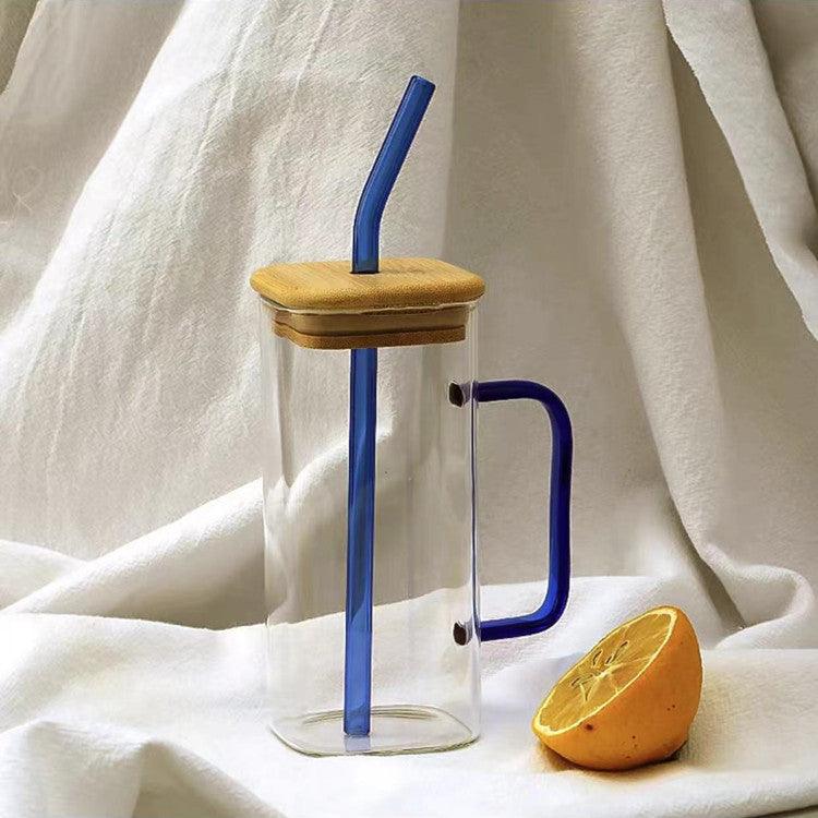 Glass Cup with Bamboo Lid (450ml) - Image 5