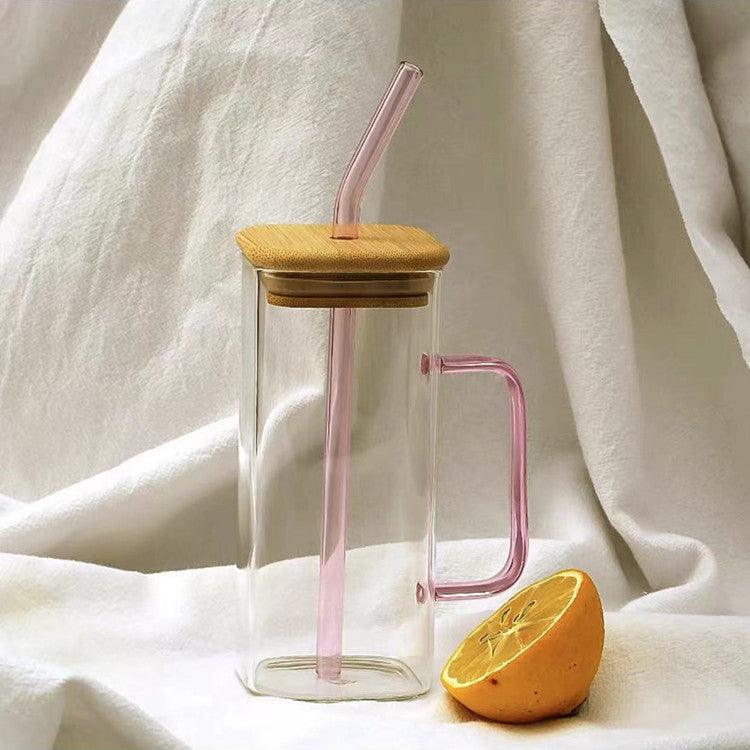 Glass Cup with Bamboo Lid (450ml) - Image 9