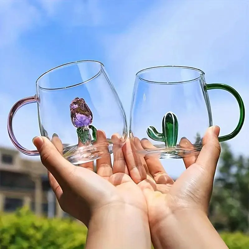 Handcrafted Glass Mug with Figurines (350ml) - Image 4