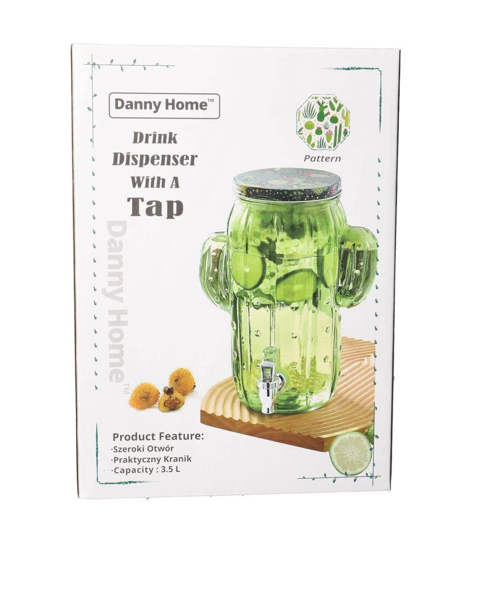 Cactus-Shaped Glass Drink Dispenser with Tap (3.5L) - Image 7